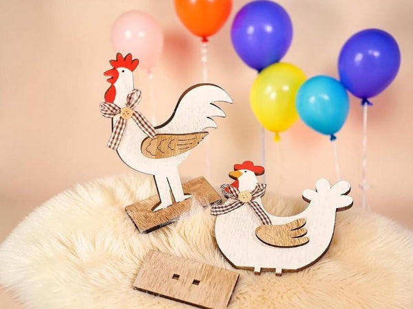 Laser Cut Classic Easter Rooster Decoration 3mm